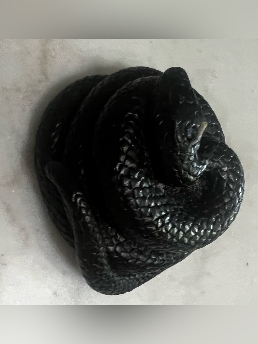 Enchanted Black Coiled Snake Candle Gothic Halloween Wicca - Picture 3 of 9